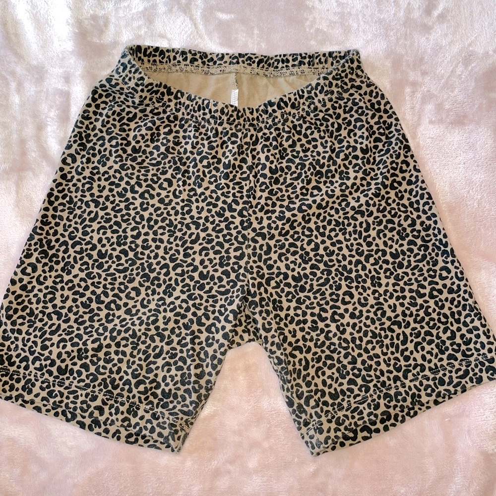 Leopard biker shorts